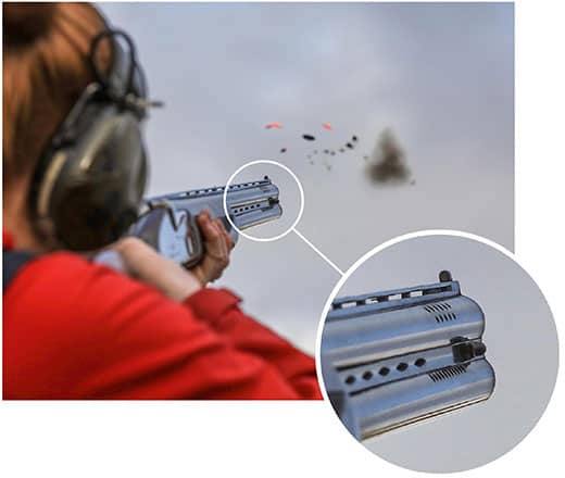 clay pigeon shooting with the SP shooting aid fitted